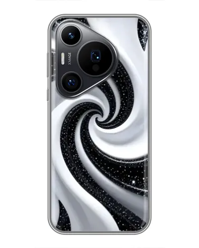 Чехол для Huawei Pura 70 PRO с картинкой «Черно-белая спираль» Чехол для Huawei Pura 70 PRO с картинкой «Черно-белая спираль»