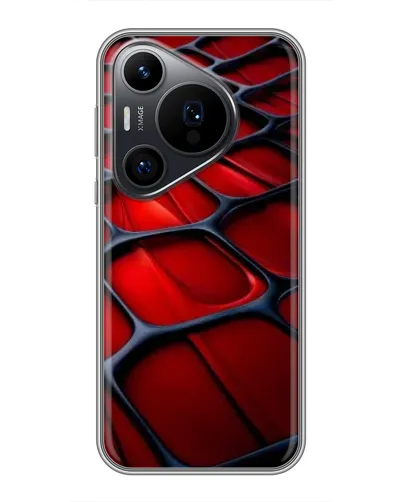 Чехол для Huawei Pura 70 PRO с картинкой «Красная глянцевая сетка» Чехол для Huawei Pura 70 PRO с картинкой «Красная глянцевая сетка»