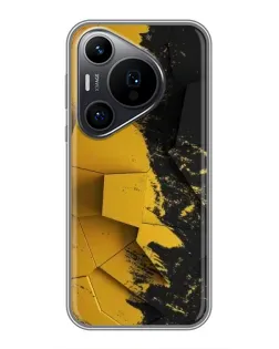 Чехол для Huawei Pura 70 PRO с картинкой «Золотые осколки геометрии»