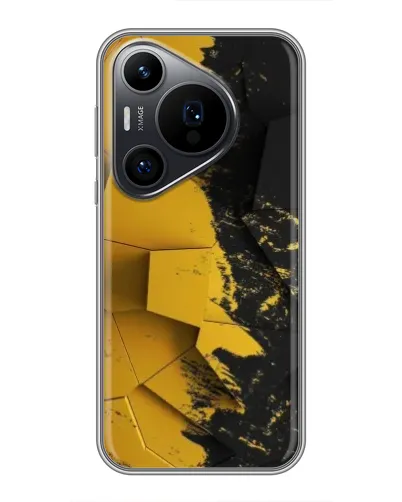 Чехол для Huawei Pura 70 PRO с картинкой «Золотые осколки геометрии» Чехол для Huawei Pura 70 PRO с картинкой «Золотые осколки геометрии»