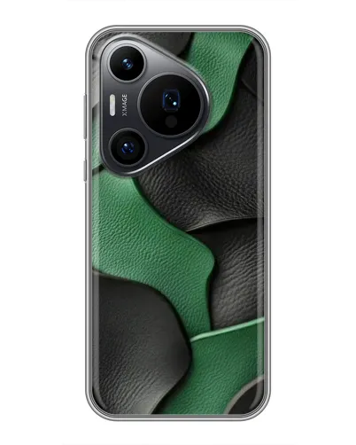 Чехол для Huawei Pura 70 PRO с картинкой «Зеленые кожаные волны» Чехол для Huawei Pura 70 PRO с картинкой «Зеленые кожаные волны»