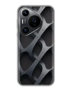 Чехол для Huawei Pura 70 PRO с картинкой «Объемное серое плетение»