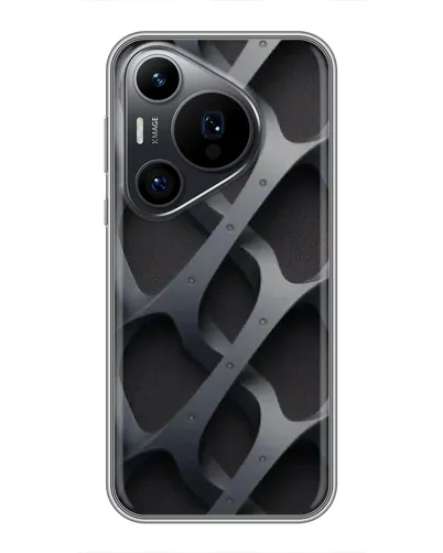 Чехол для Huawei Pura 70 PRO с картинкой «Объемное серое плетение» Чехол для Huawei Pura 70 PRO с картинкой «Объемное серое плетение»