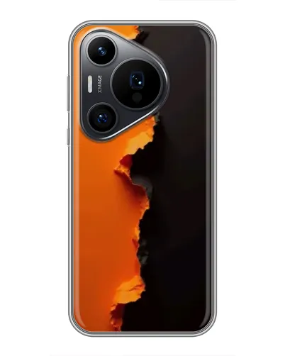 Чехол для Huawei Pura 70 PRO с картинкой «Оранжевый разлом» Чехол для Huawei Pura 70 PRO с картинкой «Оранжевый разлом»