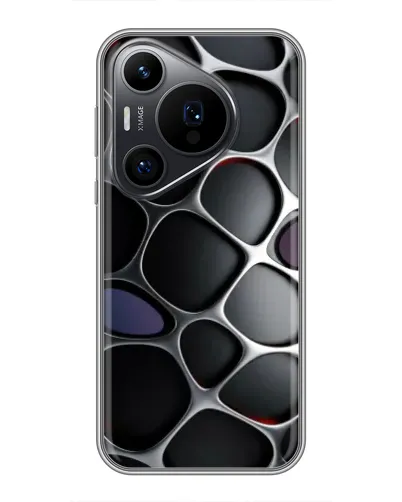Чехол для Huawei Pura 70 PRO с картинкой «Объемная темная решетка» Чехол для Huawei Pura 70 PRO с картинкой «Объемная темная решетка»