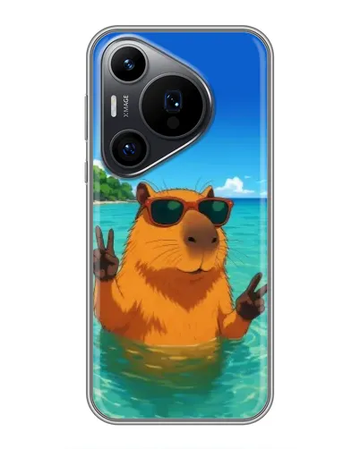 Чехол для Huawei Pura 70 PRO с картинкой «Морская капибара» Чехол для Huawei Pura 70 PRO с картинкой «Морская капибара»
