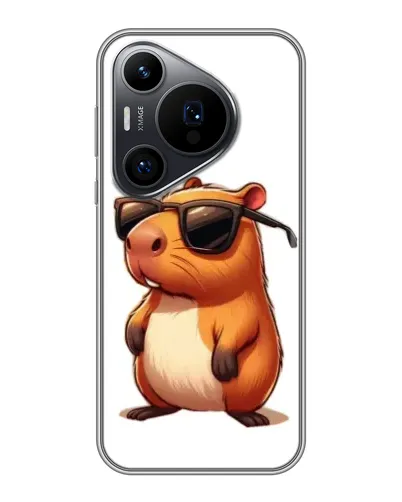 Чехол для Huawei Pura 70 PRO с картинкой «Капибара в очках» Чехол для Huawei Pura 70 PRO с картинкой «Капибара в очках»