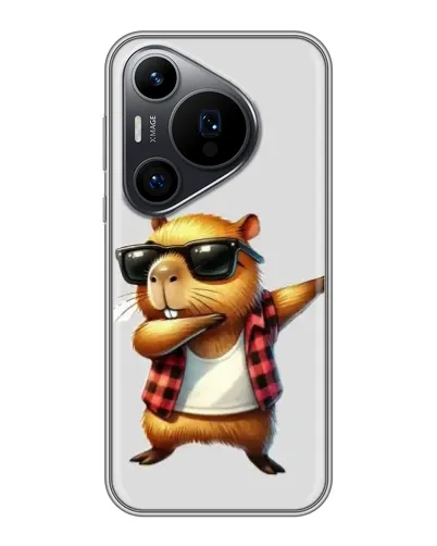 Чехол для Huawei Pura 70 PRO с картинкой «Капибара рэпер даб» Чехол для Huawei Pura 70 PRO с картинкой «Капибара рэпер даб»