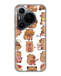 Чехол для Huawei Pura 70 PRO с картинкой «Стикерпак с капибарами» Чехол для Huawei Pura 70 PRO с картинкой «Стикерпак с капибарами»