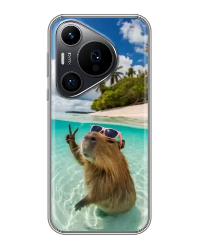 Чехол для Huawei Pura 70 PRO с картинкой «Капибара на море» Чехол для Huawei Pura 70 PRO с картинкой «Капибара на море»
