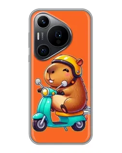 Чехол для Huawei Pura 70 PRO с картинкой «Капибара на скутере» Чехол для Huawei Pura 70 PRO с картинкой «Капибара на скутере»