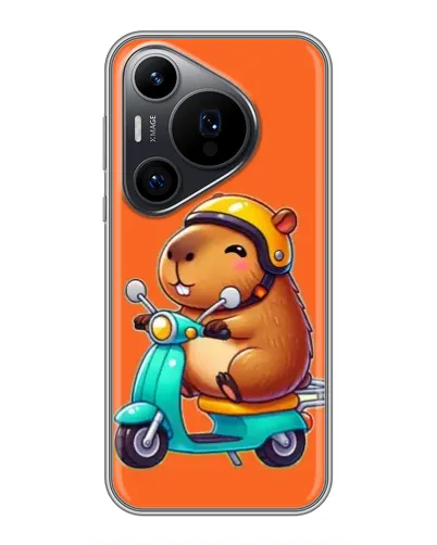Чехол для Huawei Pura 70 PRO с картинкой «Капибара на скутере» Чехол для Huawei Pura 70 PRO с картинкой «Капибара на скутере»