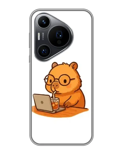 Чехол для Huawei Pura 70 PRO с картинкой «Капибара с ноутбуком» Чехол для Huawei Pura 70 PRO с картинкой «Капибара с ноутбуком»