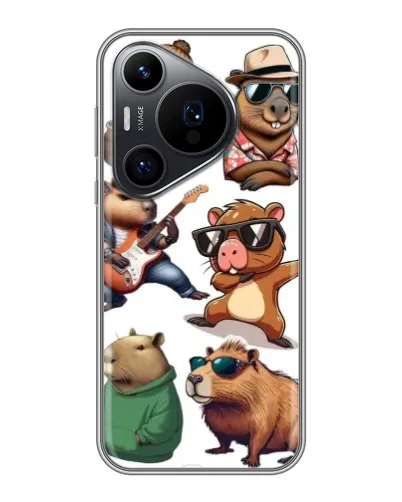 Чехол для Huawei Pura 70 PRO с картинкой «Крутые капибары музыканты» Чехол для Huawei Pura 70 PRO с картинкой «Крутые капибары музыканты»
