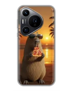 Чехол для Huawei Pura 70 PRO с картинкой «Капибара с пиццей» Чехол для Huawei Pura 70 PRO с картинкой «Капибара с пиццей»