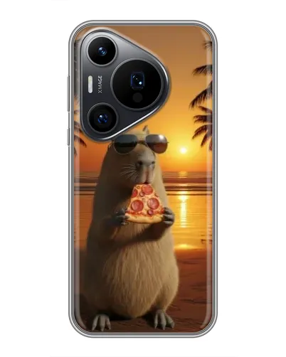 Чехол для Huawei Pura 70 PRO с картинкой «Капибара с пиццей» Чехол для Huawei Pura 70 PRO с картинкой «Капибара с пиццей»