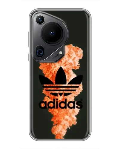 Чохол для Huawei Pura 70 Ultra з картинкою «Помаранчевий дим Adidas»