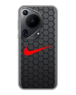Чехол для Huawei Pura 70 Ultra с картинкой «Nike — карбоновая сетка»