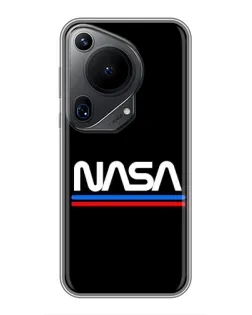 Чехол для Huawei Pura 70 Ultra с картинкой «NASA — классика Red Blue»