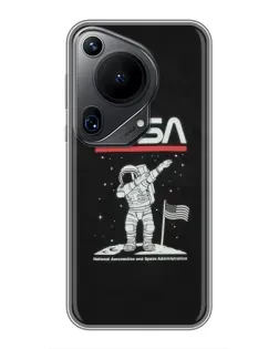 Чохол для Huawei Pura 70 Ultra з картинкою «NASA — крокуємо по Місяцю»