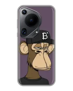 Чехол для Huawei Pura 70 Ultra с картинкой «Bored Ape в кепке»