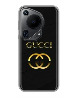 Чохол для Huawei Pura 70 Ultra з картинкою «Золотий логотип Gucci»