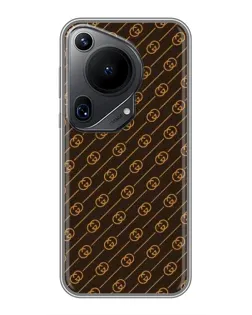Чохол для Huawei Pura 70 Ultra з картинкою «Gucci — золоті діагоналі»