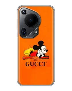 Чехол для Huawei Pura 70 Ultra с картинкой «Микки Маус Gucci — оранж» Чехол для Huawei Pura 70 Ultra с картинкой «Микки Маус Gucci — оранж»
