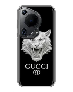 Чехол для Huawei Pura 70 Ultra с картинкой «Gucci — серебряный лев» Чехол для Huawei Pura 70 Ultra с картинкой «Gucci — серебряный лев»