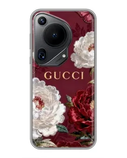 Чехол для Huawei Pura 70 Ultra с картинкой «Gucci — бордовые розы» Чехол для Huawei Pura 70 Ultra с картинкой «Gucci — бордовые розы»