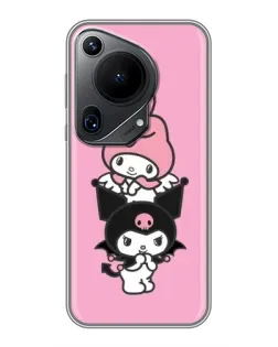 Чехол для Huawei Pura 70 Ultra с картинкой «My Melody и Kuromi»