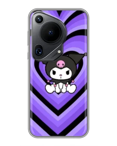 Чехол для Huawei Pura 70 Ultra с картинкой «Kuromi и фиолетовые сердца»