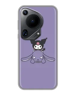 Чехол для Huawei Pura 70 Ultra с картинкой «Kuromi на лиловом фоне»