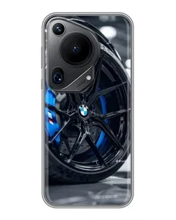 Чехол для Huawei Pura 70 Ultra с картинкой «Колесо BMW вблизи»