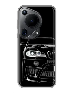 Чехол для Huawei Pura 70 Ultra с картинкой «Темный силуэт BMW»