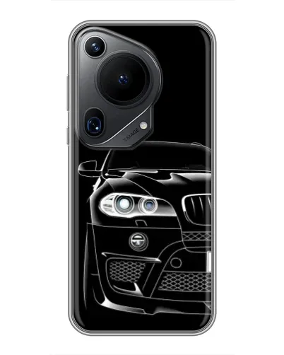 Чехол для Huawei Pura 70 Ultra с картинкой «Темный силуэт BMW»