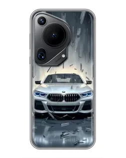 Чехол для Huawei Pura 70 Ultra с картинкой «BMW в свете фар»