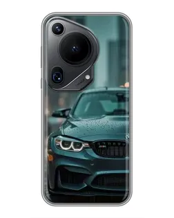 Чехол для Huawei Pura 70 Ultra с картинкой «BMW в огнях города»