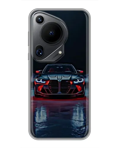 Чехол для Huawei Pura 70 Ultra с картинкой «BMW на мокрой дороге»