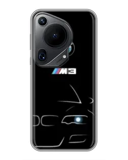 Чехол для Huawei Pura 70 Ultra с картинкой «Минималистичный принт BMW M3»