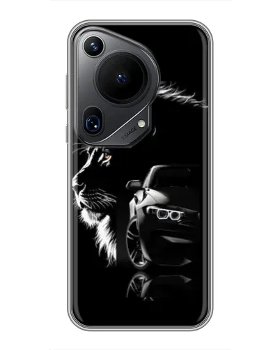 Чехол для Huawei Pura 70 Ultra с картинкой «BMW и лев»