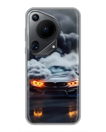 Чехол для Huawei Pura 70 Ultra с картинкой «BMW в дыму»