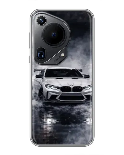 Чехол для Huawei Pura 70 Ultra с картинкой «BMW сквозь туман»