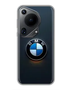 Чехол для Huawei Pura 70 Ultra с картинкой «Логотип BMW — минимализм»