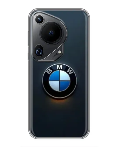 Чехол для Huawei Pura 70 Ultra с картинкой «Логотип BMW — минимализм»