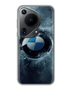 Чехол для Huawei Pura 70 Ultra с картинкой «Логотип BMW — лед»