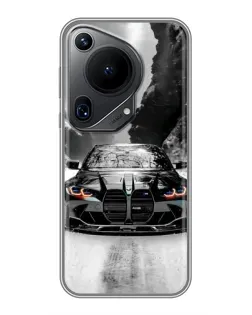 Чехол для Huawei Pura 70 Ultra с картинкой «BMW — акварельный дрифт»