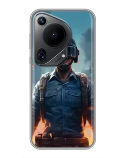 Чехол для Huawei Pura 70 Ultra с картинкой «PUBG — реалистичный герой»