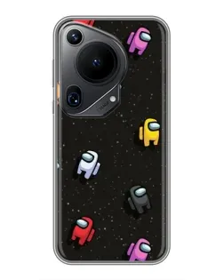 Чохол для Huawei Pura 70 Ultra з картинкою «Космічний патерн Among Us»