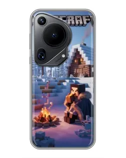 Чохол для Huawei Pura 70 Ultra з картинкою «Зимовий Minecraft»